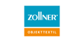 Zollner Logo mit blauem Quadrat und weißem Schriftzug, darunter orangefarbenes Feld „Hotelwäsche“, auf weißem Hintergrund