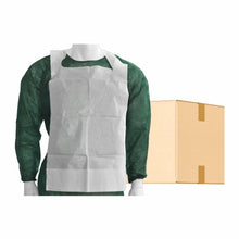 Σαλιάρες φαγητού MaiMed μιας χρήσης με τσέπη συλλογής για δέσιμο, λευκές, 66x37 cm - 100 τεμάχια/συσκευασία | Συσκευασία (100 τεμάχια)