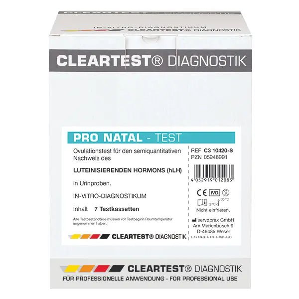 Cleartest Pro Natal, Συσκευασία: 7 τεμάχια | Πακέτο (7 τεστ)