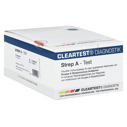 Πακέτο δοκιμαστικών ταινιών Cleartest Strep A: 25 δοκιμαστικές ταινίες | Πακέτο (25 δοκιμές)