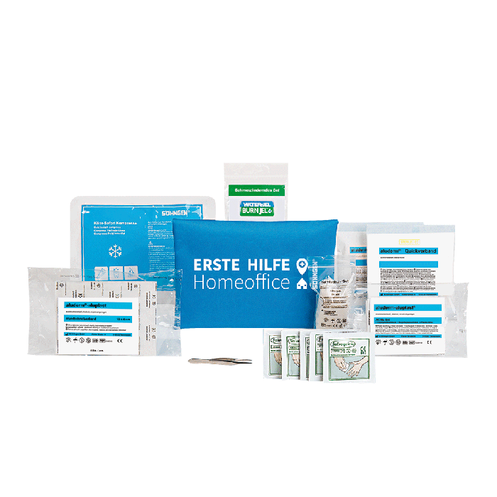 Erste Hilfe Tasche Home Office blau