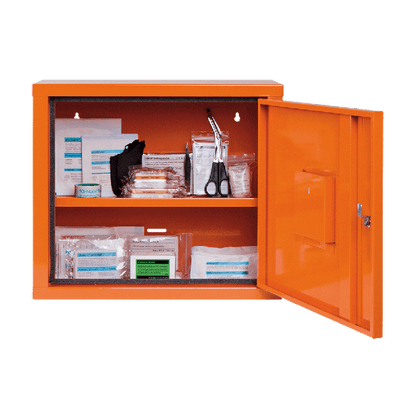 Verbandschrank JUNIORSAFE orange mit Füllung nach ÖNORM Z 1020 1