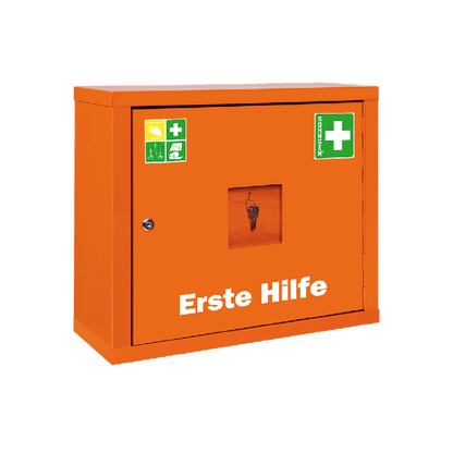 Verbandschrank JUNIORSAFE orange mit Füllung nach ÖNORM Z 1020 1