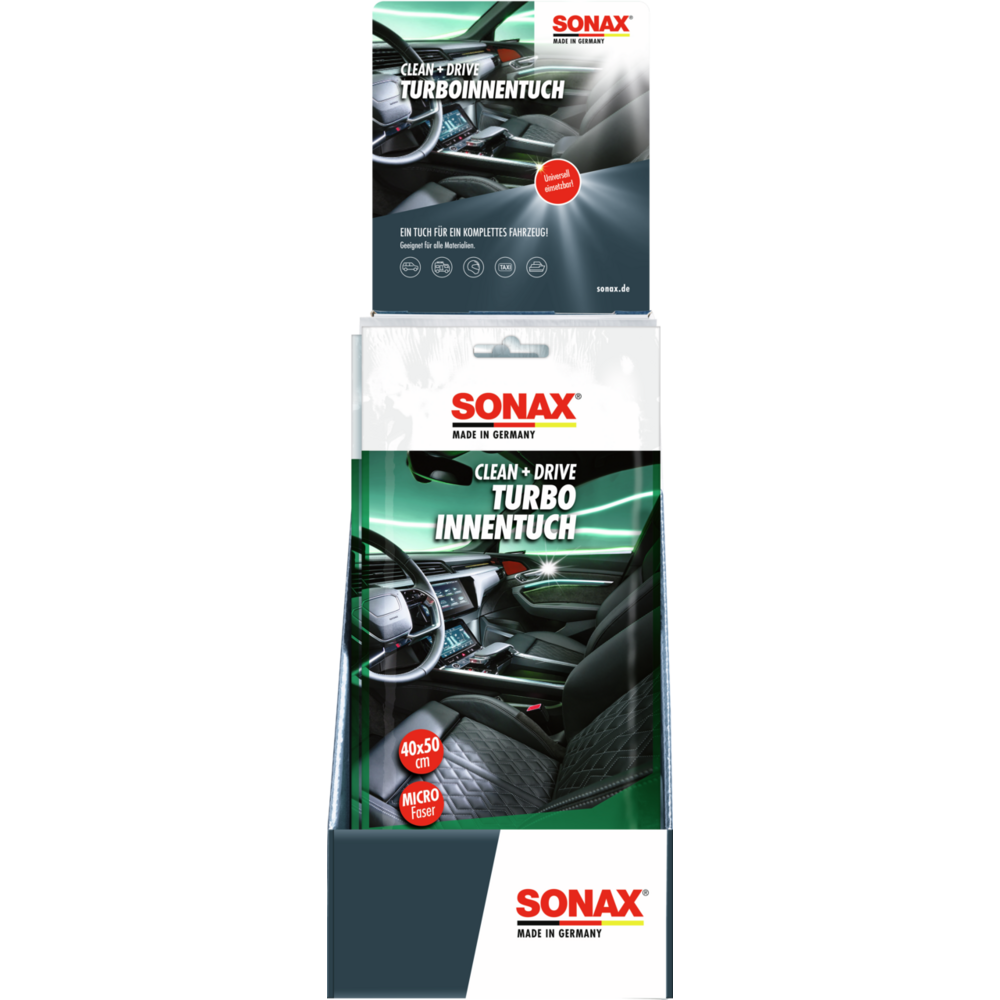 SONAX Clean+Drive TurboInnenTuch 40x50 Thekendisplay
