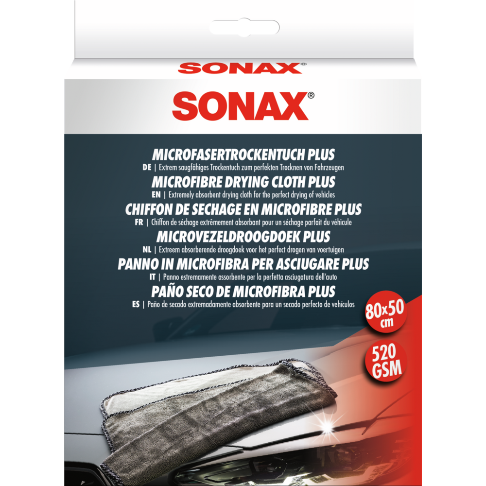 SONAX MicrofaserTrockenTuch PLUS