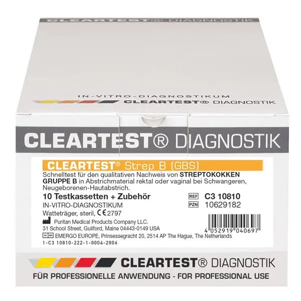 Cleartest Test Strep-B (GBS) Streptococcus B, πακέτο: 10 τεστ | Πακέτο (10 τεστ)