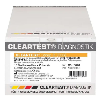 Cleartest Test Strep-B (GBS) Streptococcus B, πακέτο: 10 τεστ | Πακέτο (10 τεστ)