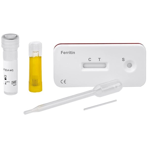 Cleartest Ferritin Pack: 10 δοκιμαστικές κασέτες | Πακέτο (10 τεστ)