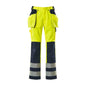 MASCOT® Almas craftsman παντελόνι, hi-vis κίτρινο/ναυτικό