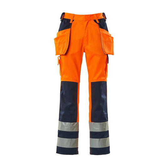 MASCOT® Almas craftsman παντελόνι, hi-vis πορτοκαλί/ναυτικό
