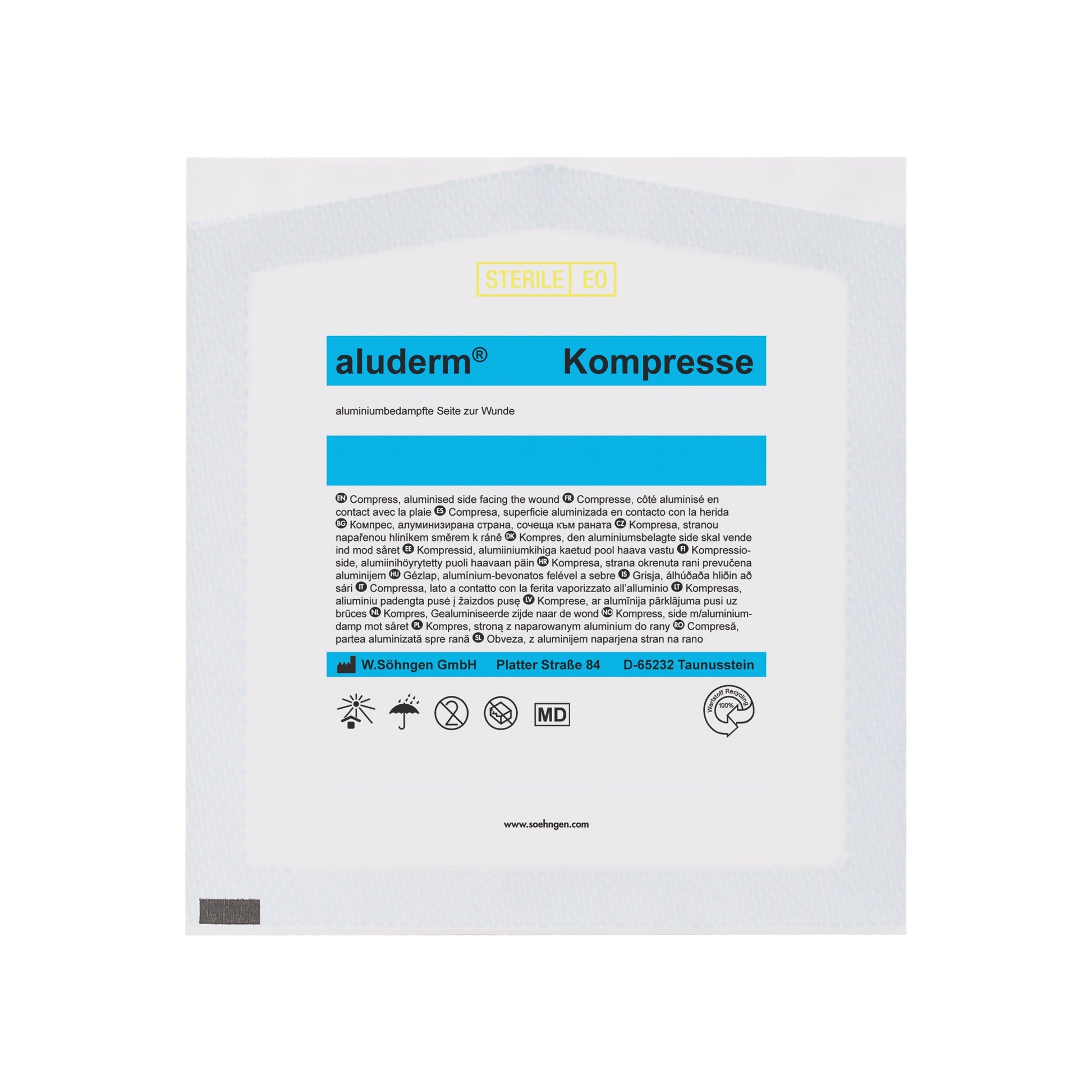 aluderm® Kompresse einzeln 7,5 x 7,5 cm