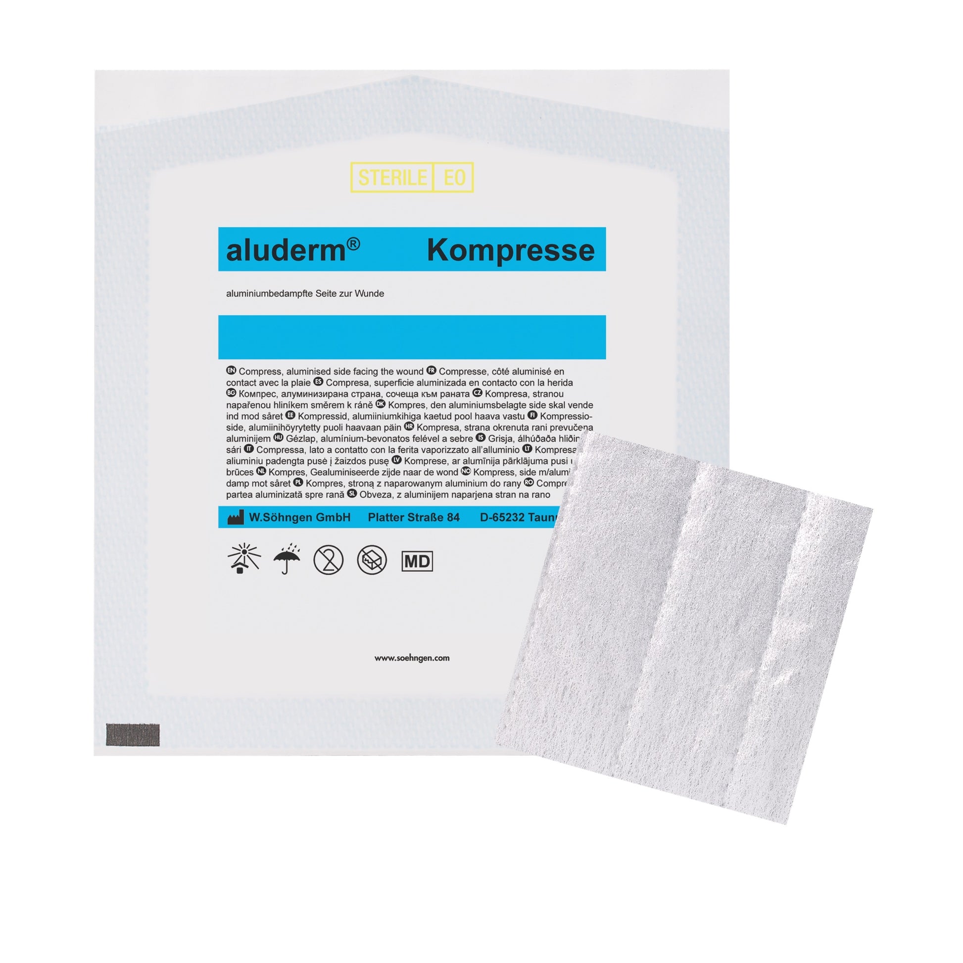 aluderm® Kompresse einzeln 7,5 x 7,5 cm