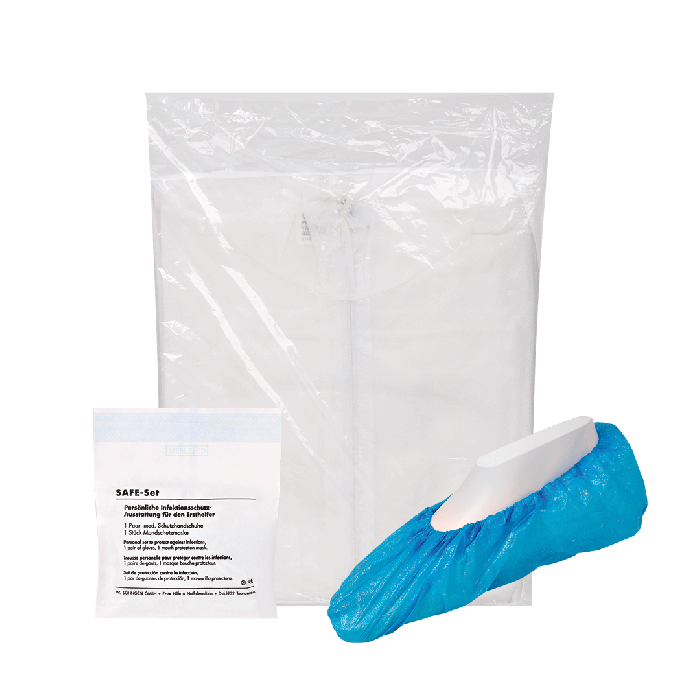 Einweg-Set Schutzbekleidung mit Overall XXL