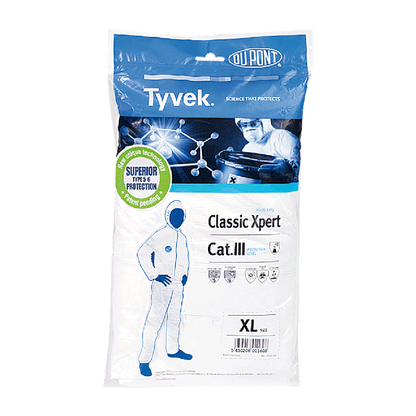 Tyvek® Classic Xpert Schutz- overall Kat.III Typ 5-6 Gr.XXL
