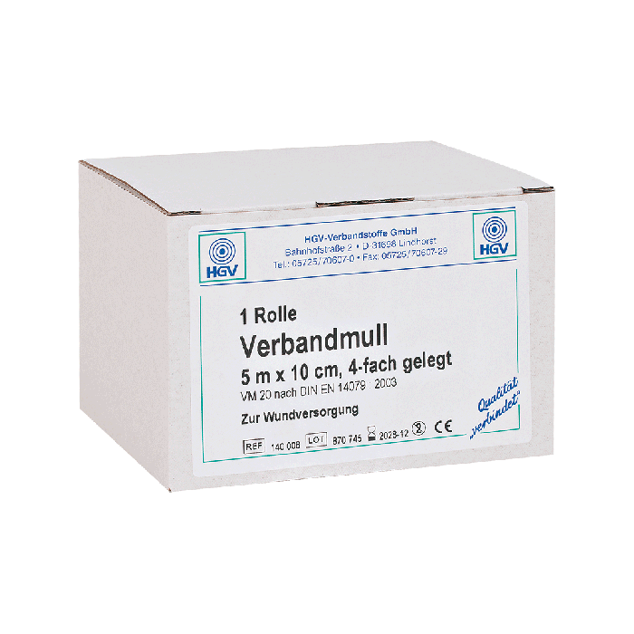 Verbandmull Sprechstundenpackung 5 m x 10 cm
