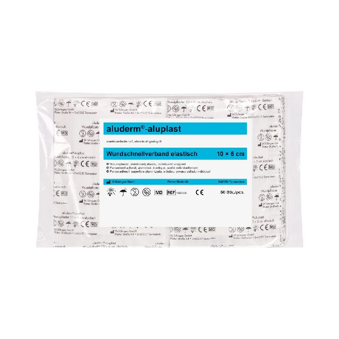 aluderm®-aluplast elastisch Hygienepackung 10 x 6 cm 50 Stück