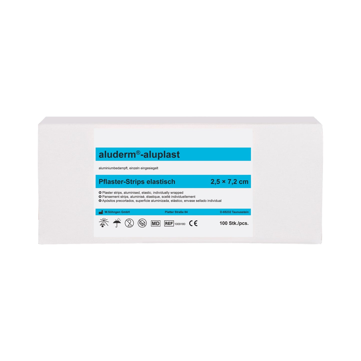 aluderm®-aluplast elastisch Strips 2,5 x 7,2 cm 100 Stück