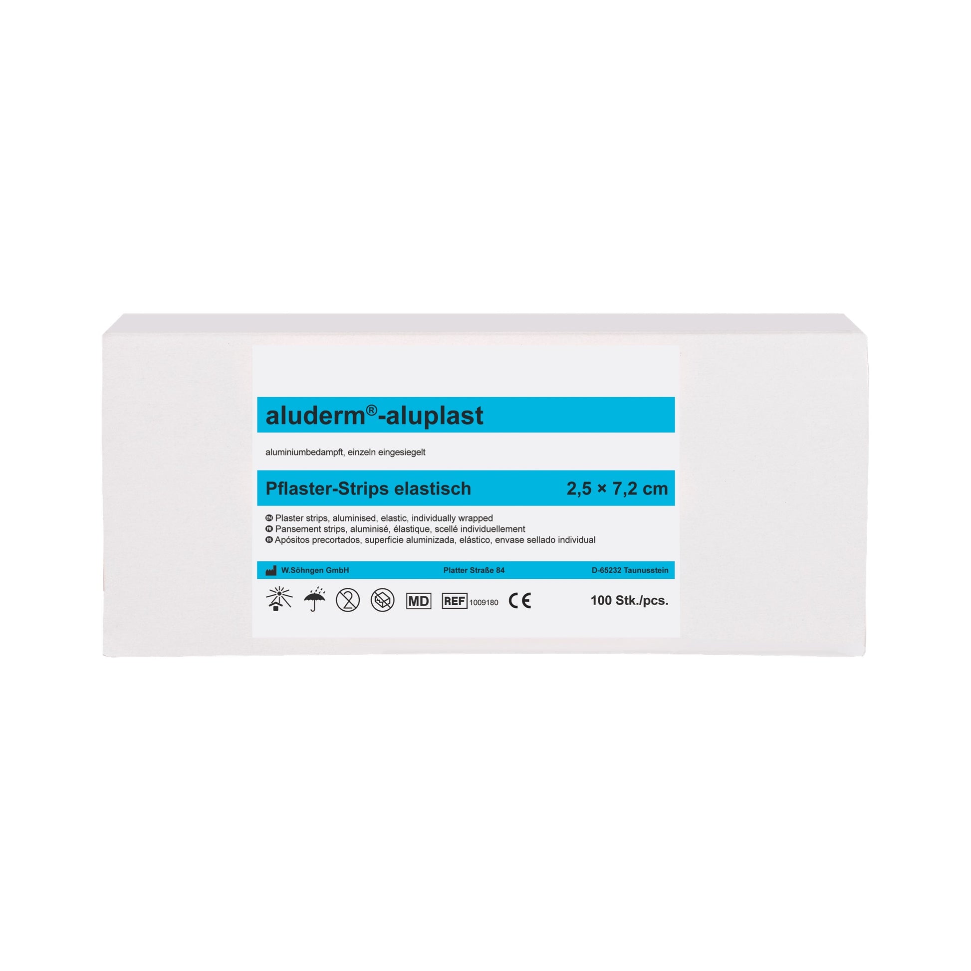 aluderm®-aluplast elastisch Strips 2,5 x 7,2 cm 100 Stück