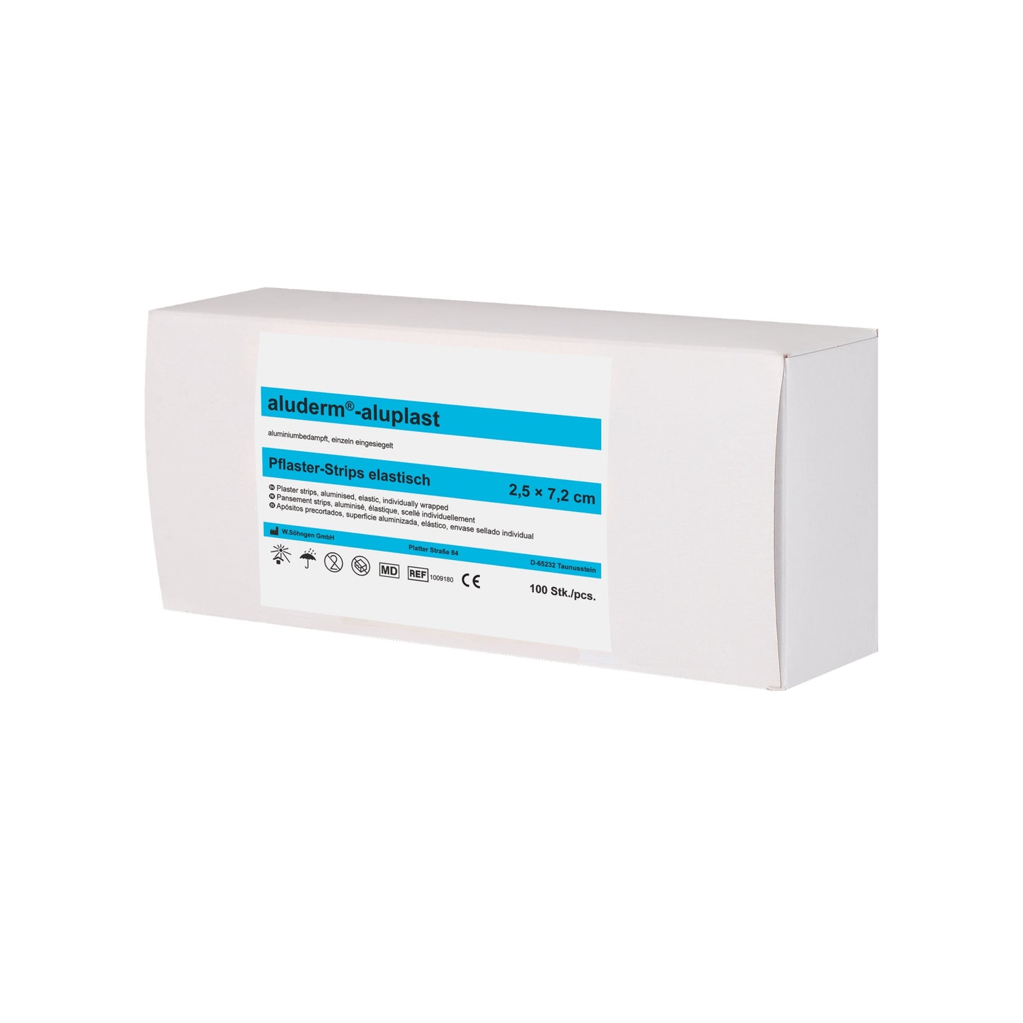 aluderm®-aluplast elastisch Strips 2,5 x 7,2 cm 100 Stück