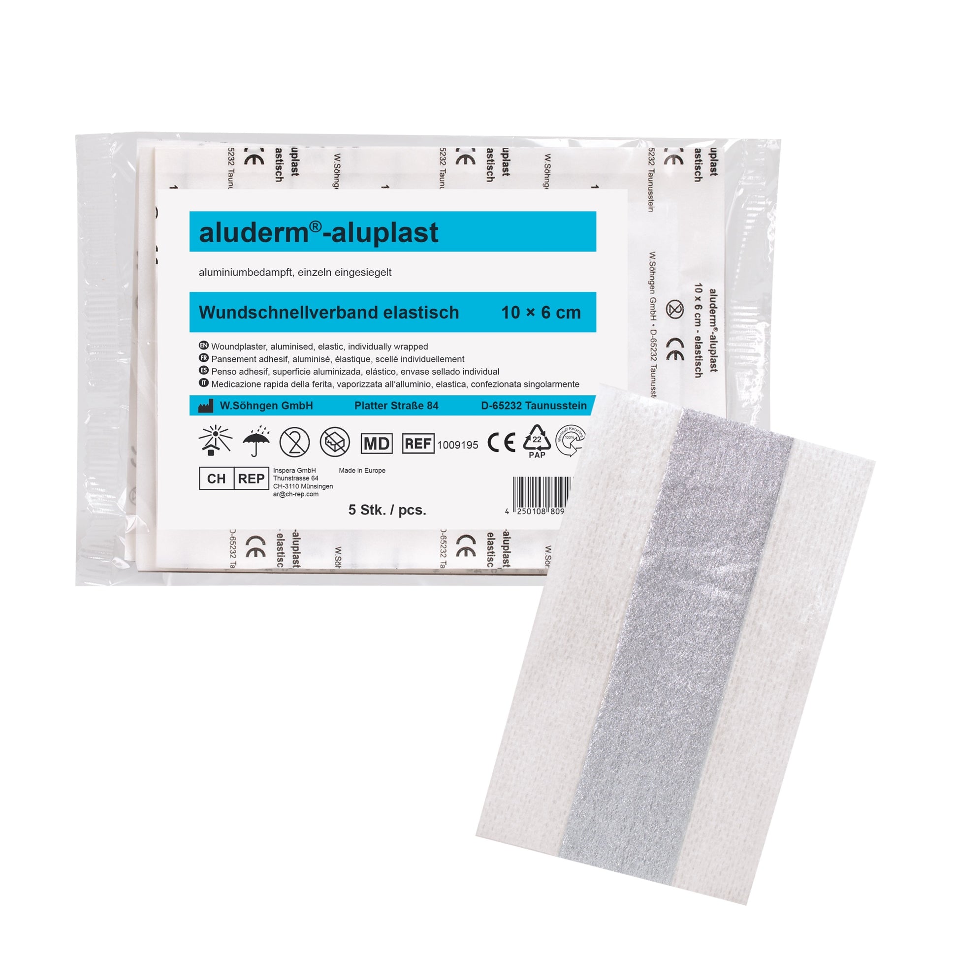aluderm®-aluplast elastisch 50 x 6 cm - in Abschnitten