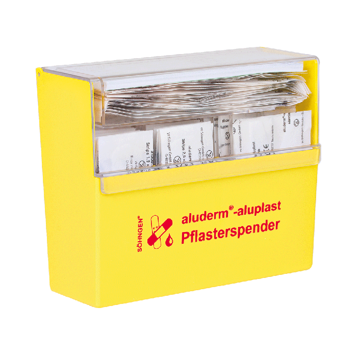 Pflasterspender gelb aluderm®-aluplast gefüllt