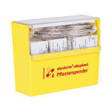 Διανομέας επιθεμάτων, κίτρινος, aluderm®-aluplast, γεμάτος