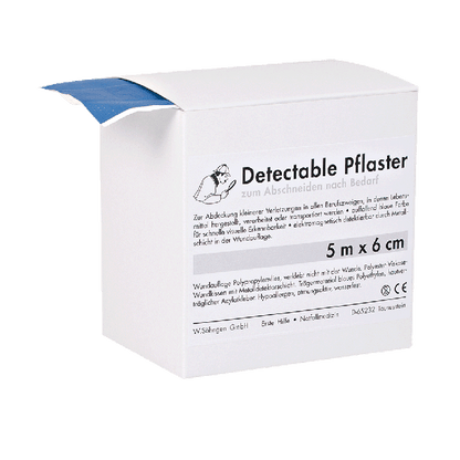 Pflasterverband detectable 5 m x 6 cm