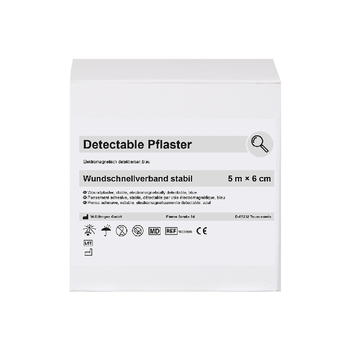 Pflasterverband detectable 5 m x 6 cm