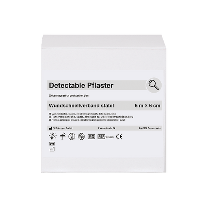 Pflasterverband detectable 5 m x 6 cm