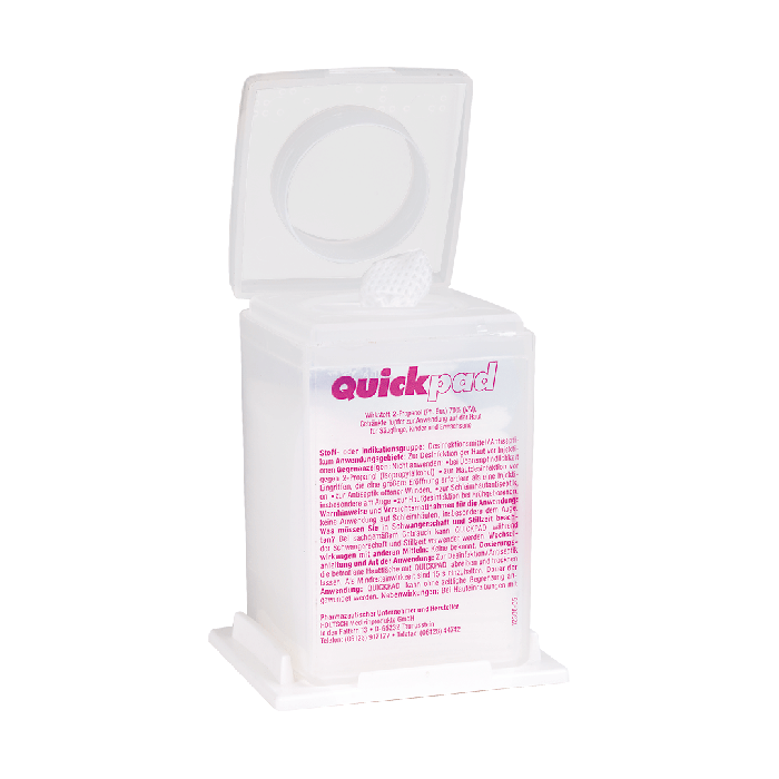 Quickpad-Alkoholtupferspender à 150 Tupfer mit Halterung