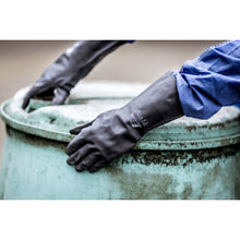 NITRAS BLACK BARRIER, γάντια χημικής προστασίας, μαύρο