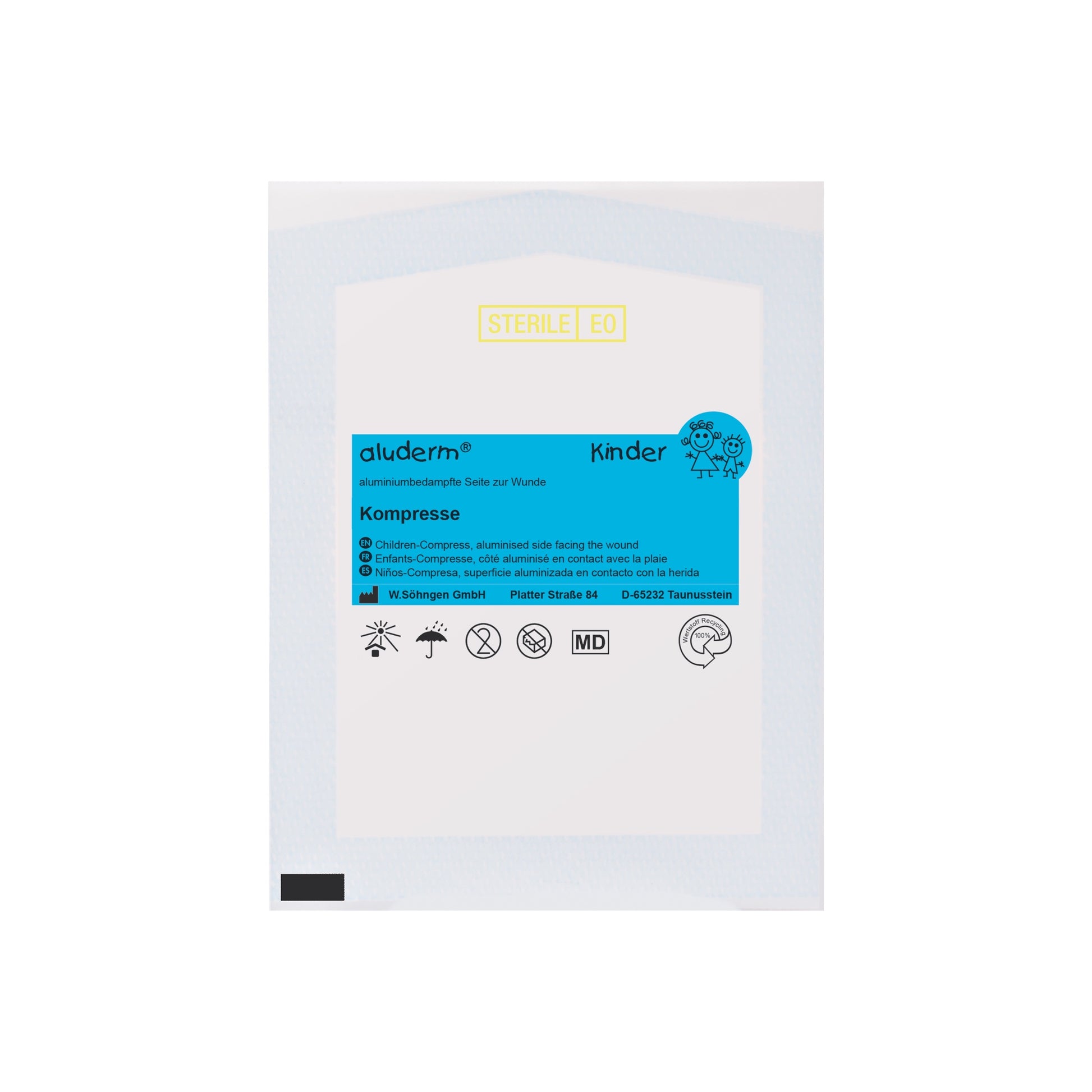 aluderm® Kinder Kompresse 6 x 6 cm