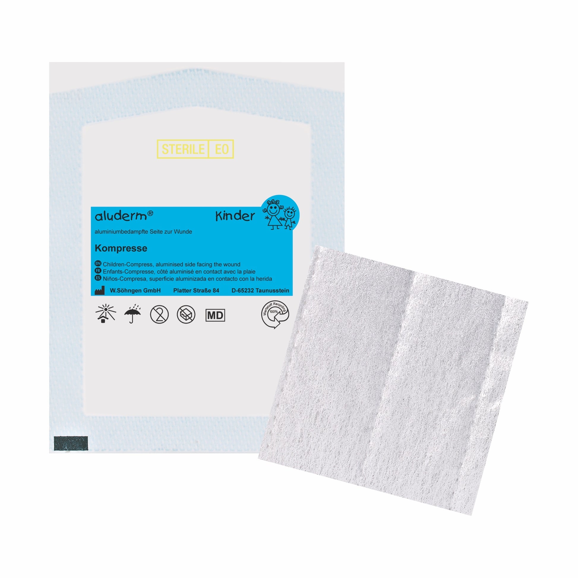 aluderm® Kinder Kompresse 6 x 6 cm