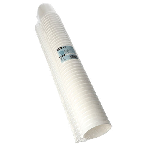 Starpak 40 κούπες καφέ από λευκό PS, 0,25λ Ø 8εκ. · 8,5εκ., σε συσκευασία συρρίκνωσης - πρακτικές για καθημερινή χρήση.