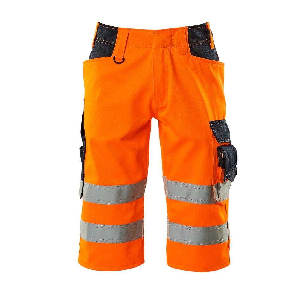 MASCOT® Luton παντελόνι τριών τετάρτων, πορτοκαλί/μαύρο-μπλε