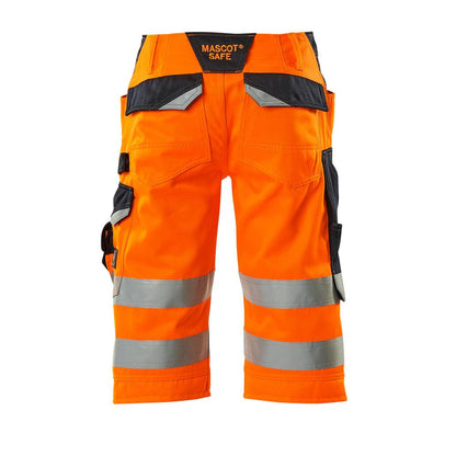 MASCOT® Luton παντελόνι τριών τετάρτων, πορτοκαλί/μαύρο-μπλε