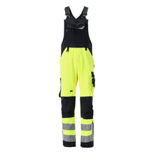 MASCOT® Newcastle dungarees, hi-vis κίτρινο/μαύρο-μπλε
