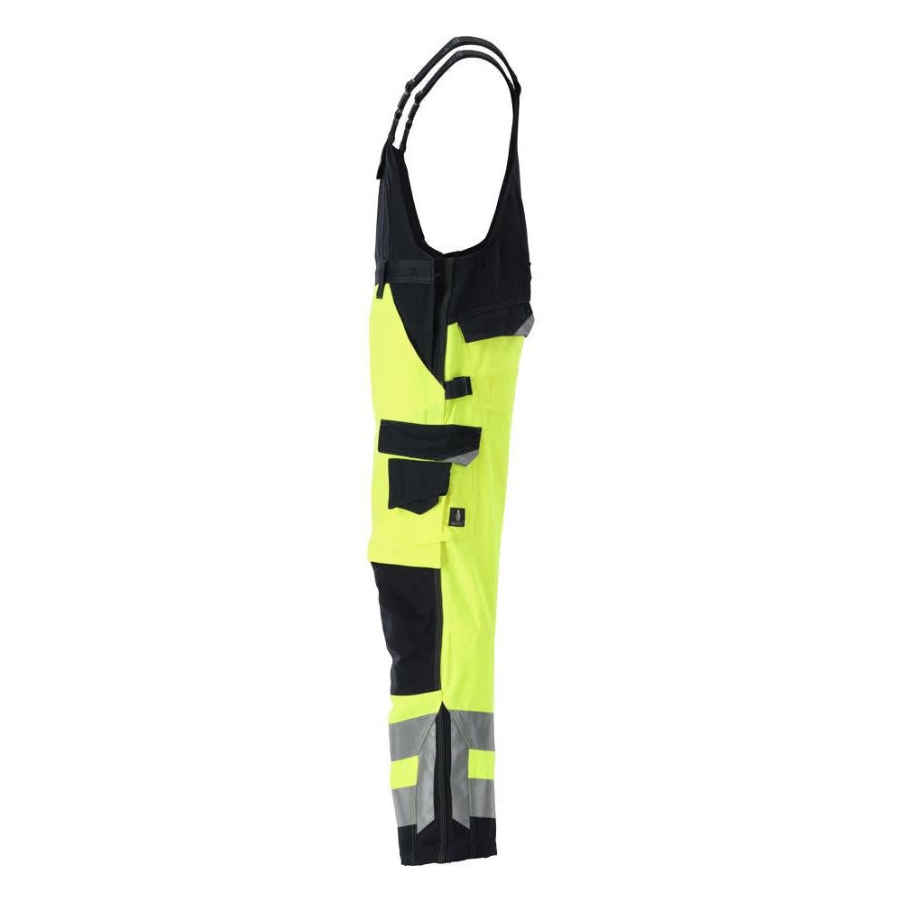MASCOT® Newcastle dungarees, hi-vis κίτρινο/μαύρο-μπλε