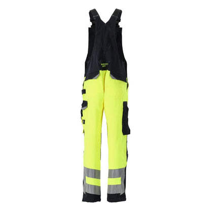 MASCOT® Newcastle dungarees, hi-vis κίτρινο/μαύρο-μπλε