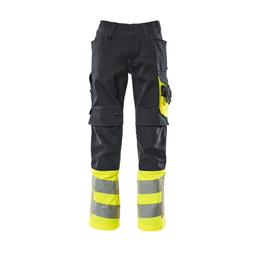 Παντελόνι MASCOT® Leeds, μαύρο μπλε/hi-vis κίτρινο