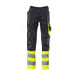 Παντελόνι MASCOT® Leeds, μαύρο μπλε/hi-vis κίτρινο