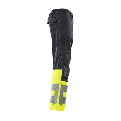 Παντελόνι MASCOT® Leeds, μαύρο μπλε/hi-vis κίτρινο