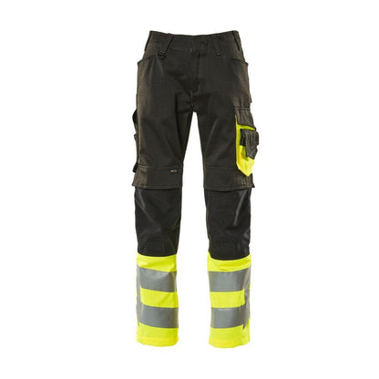 Παντελόνι MASCOT® Leeds, μαύρο/hi-vis κίτρινο