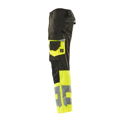 Παντελόνι MASCOT® Leeds, μαύρο/hi-vis κίτρινο