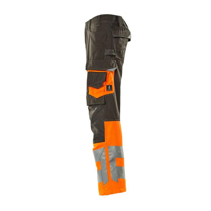Παντελόνι MASCOT® Leeds, σκούρο ανθρακί/hi-vis πορτοκαλί