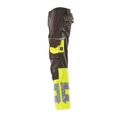Παντελόνι MASCOT® Leeds, σκούρο ανθρακί/hi-vis κίτρινο