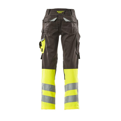 Παντελόνι MASCOT® Leeds, σκούρο ανθρακί/hi-vis κίτρινο