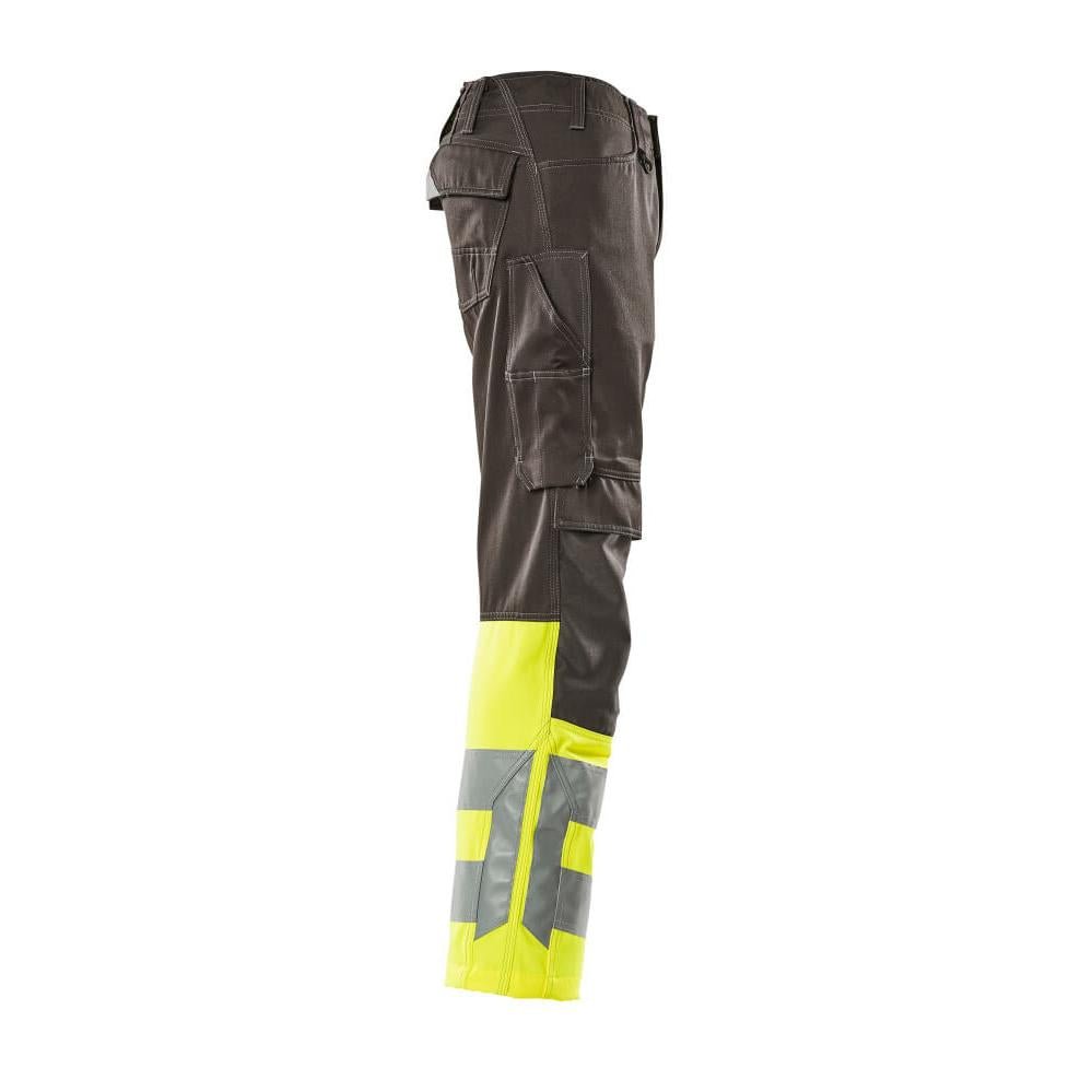 Παντελόνι MASCOT® Leeds, σκούρο ανθρακί/hi-vis κίτρινο