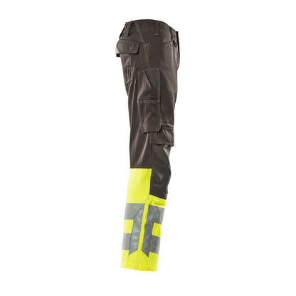 Παντελόνι MASCOT® Leeds, σκούρο ανθρακί/hi-vis κίτρινο