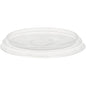 Το διαφανές καπάκι APET για 157176 από την Duni GmbH (100x100x10 mm, συσκευασία 50 τεμαχίων) είναι στρογγυλό και επίπεδο με ανυψωμένο χείλος και πιεσμένο κέντρο. Δεν υπάρχει ορατή τρύπα για καλαμάκι και καμία οπή. Απεικονίζεται σε λευκό φόντο.
